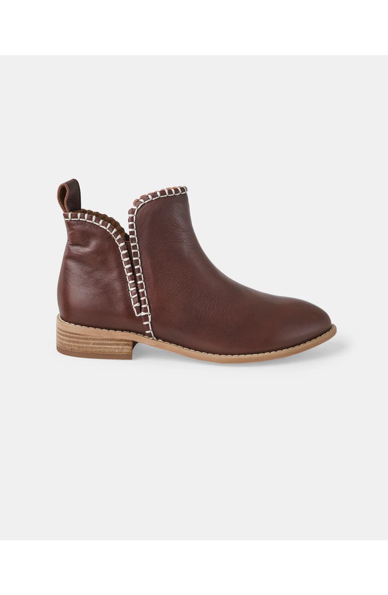 Walnut Melbourne Douglas Stitch Leather Boot, Alternate, color,