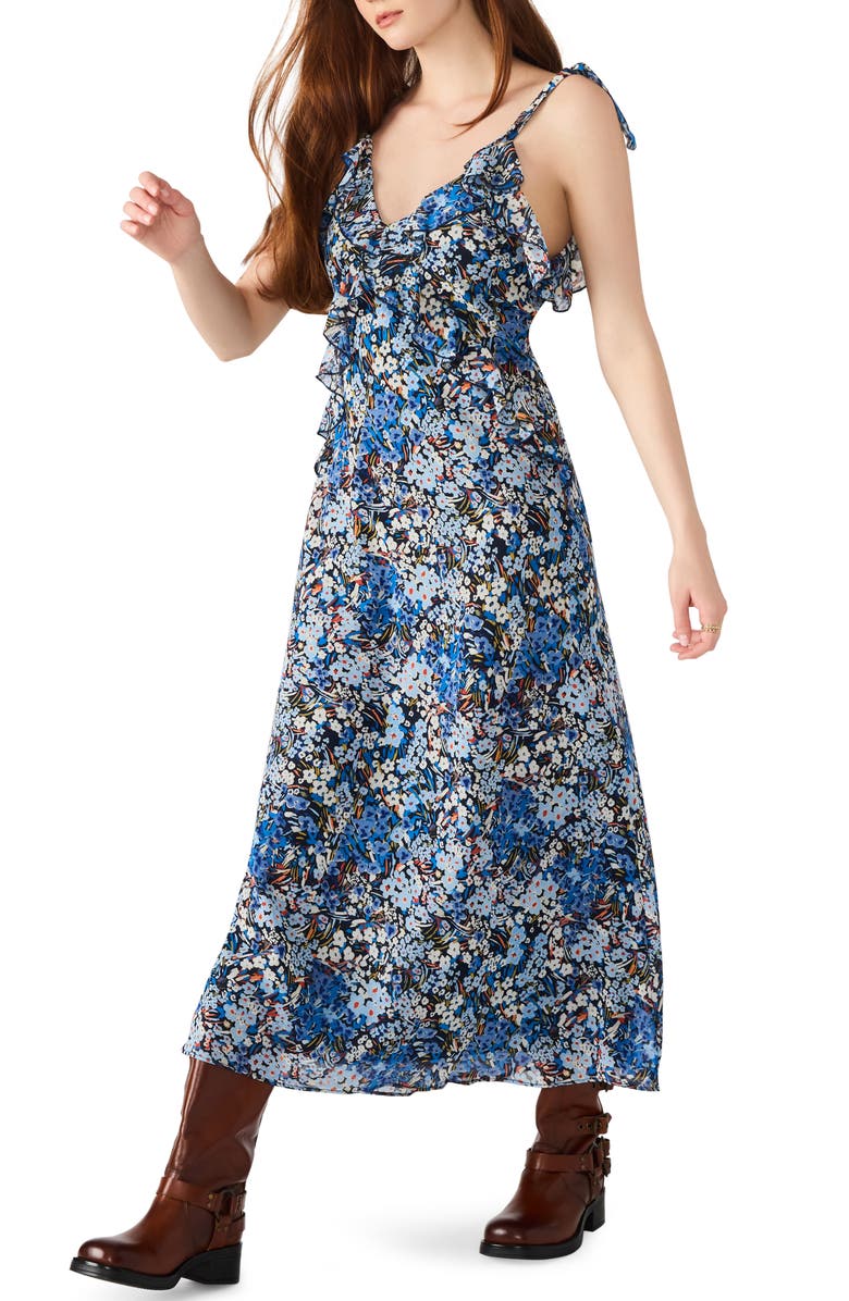 Steve Madden Adalina Floral Tie Strap Dress, Alternate, color, 