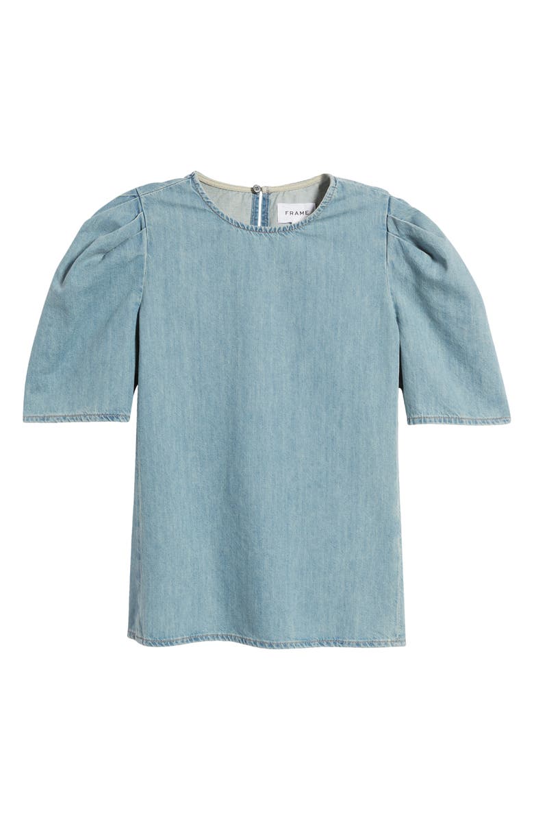 FRAME Puff Sleeve Denim Top, Alternate, color, Sonder