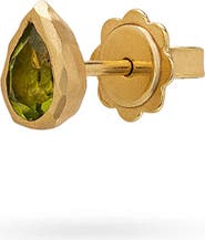 Eloise Jewelry Single Drop Stud Green Peridot