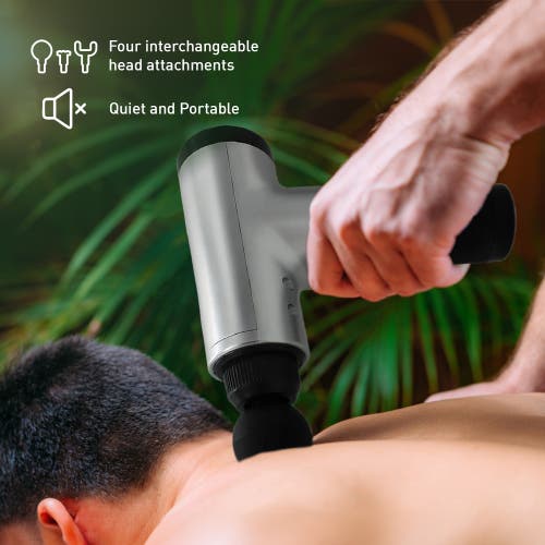 Pursonic The Ultimate Muscle Recovery Duo Hot & Cold Massager + Deep Tissue Massage Gun In Black