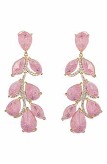 EYE CANDY LOS ANGELES Julie Pink Drop Statement Earrings