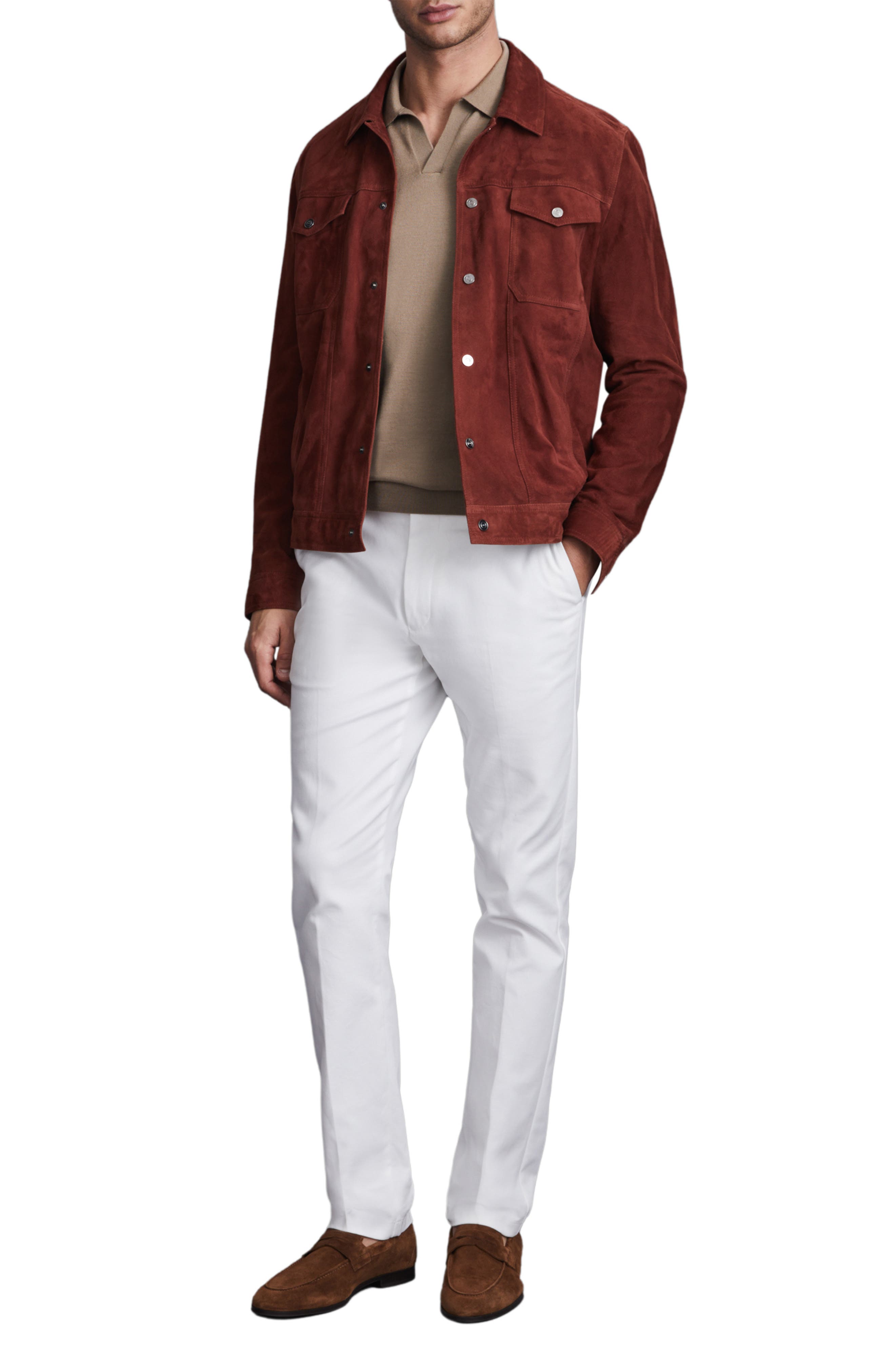 Мужские Reiss Duchie Johnny Collar Short Sleeve Wool Polo Sweater — фото 7