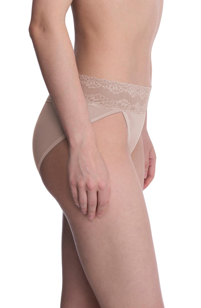 Natori Bliss Perfection One Size Thong and French Cut 2-Pack, Alternate, color, Cafe