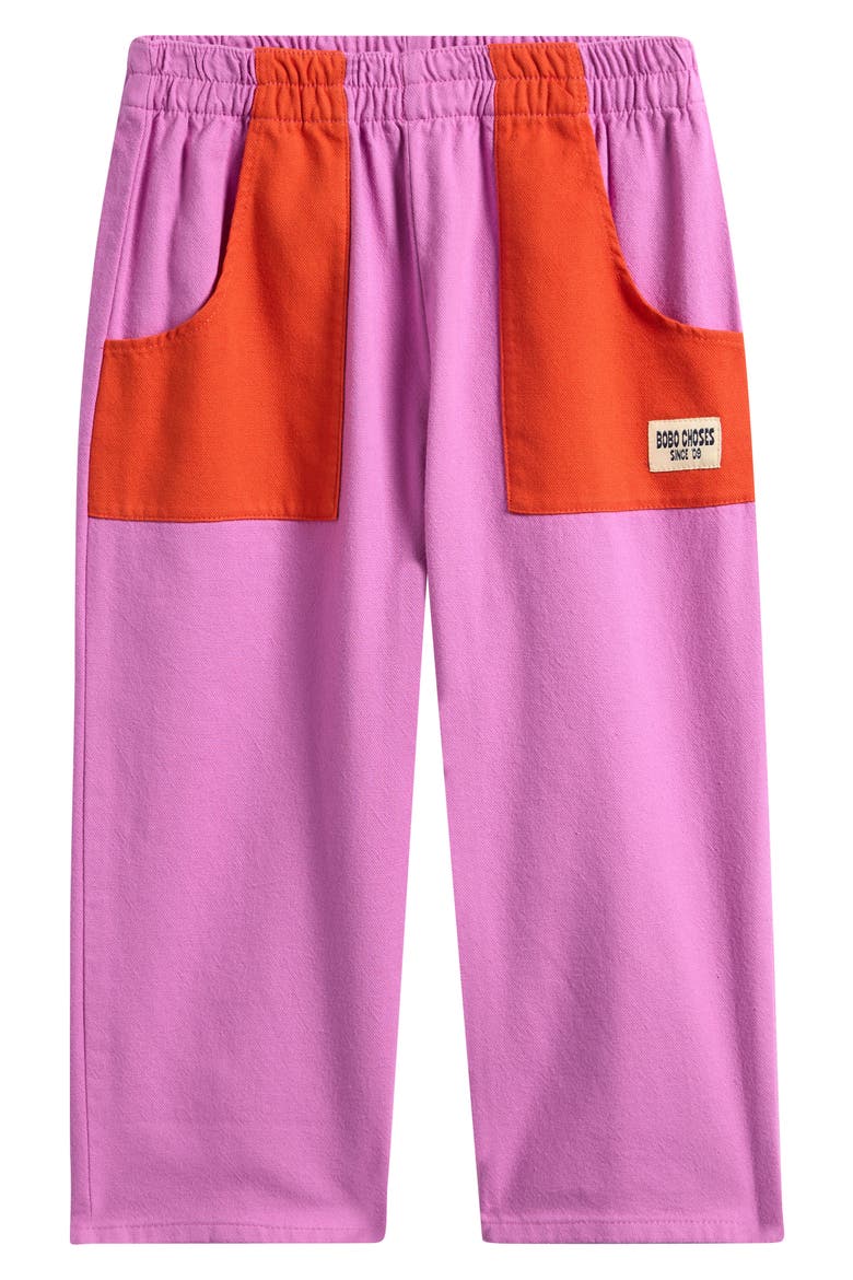 Kids' Colorblock Organic Cotton Pants, Main, color, PURPLE
