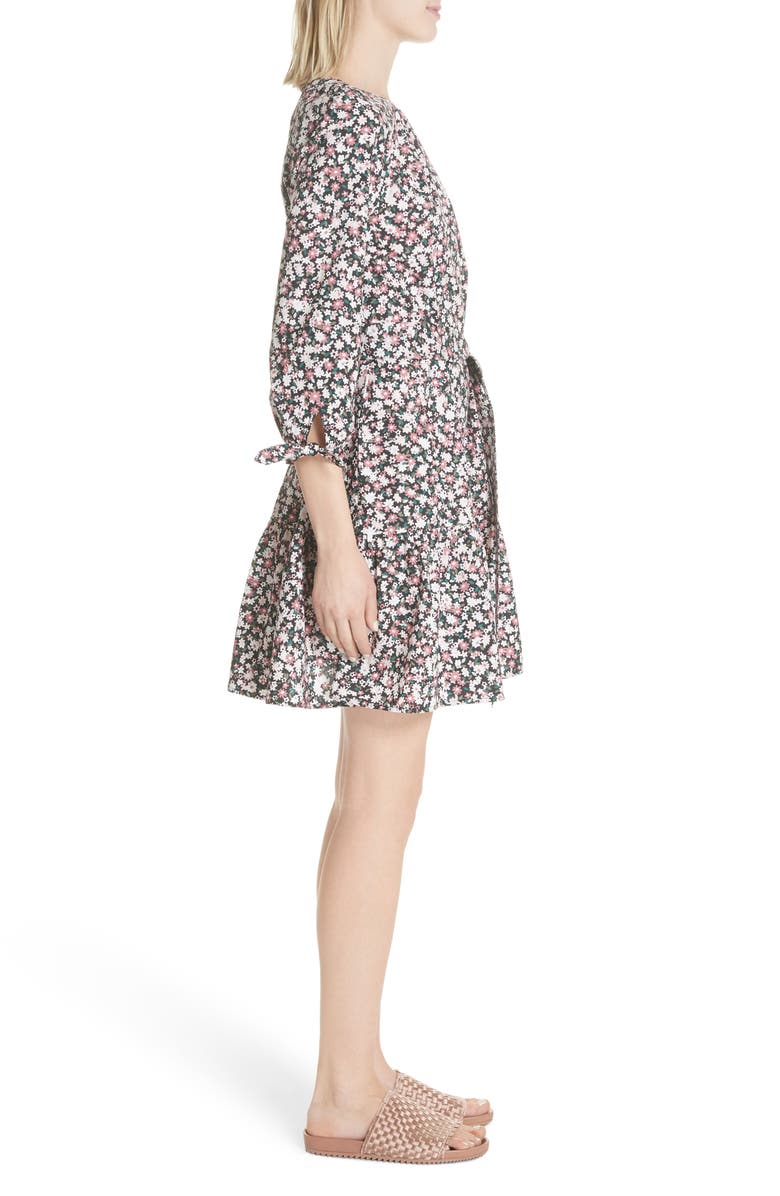Kate Spade New York wildflower poplin dress, Alternate, color, 