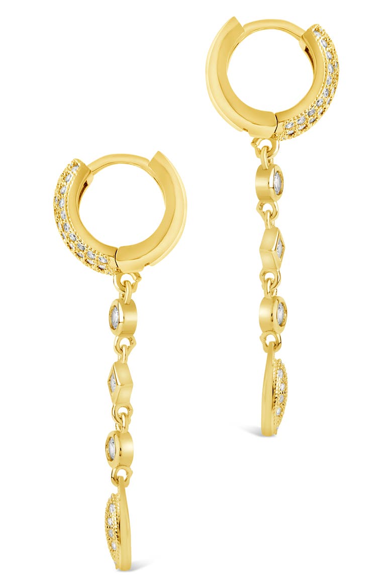 Malin Drop Hoop Earrings, Alternate, color, GOLD