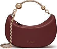 Strathberry Mini Crescent Moon Leather Shoulder Bag