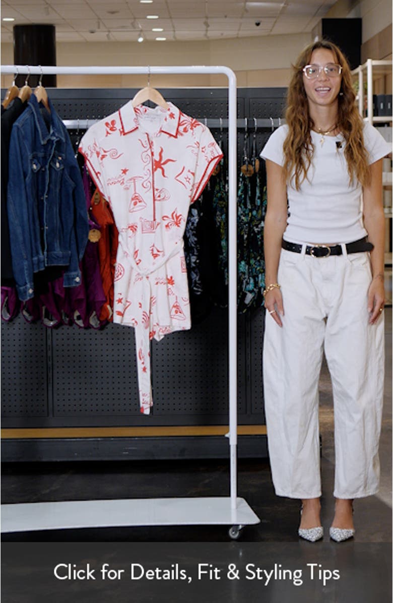 Kensie Printed Romper, sales video thumbnail