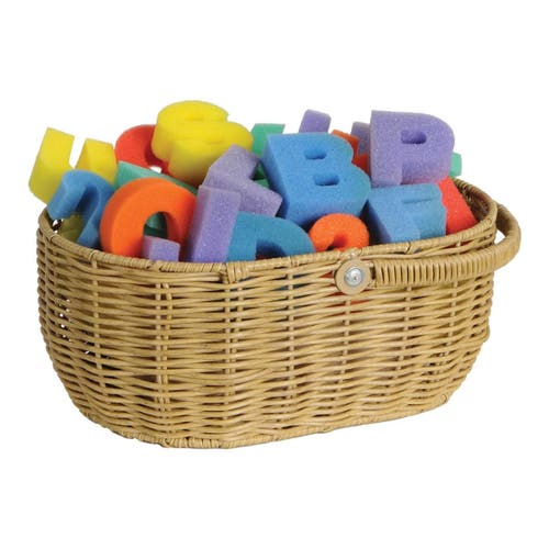 Kaplan Early Learning Company Wicker Storage Basket In Brown