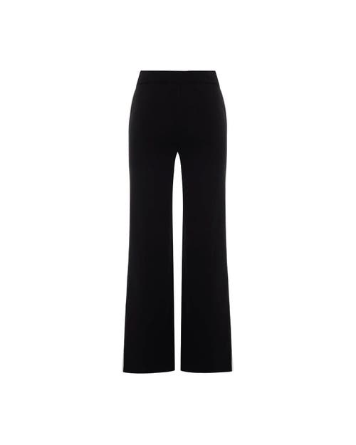 Theo The Label Nomia Wide Leg Knit Pant In Black