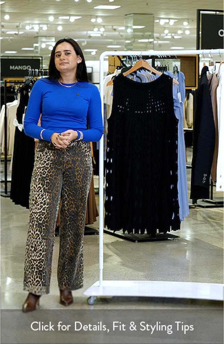 Sleeveless Geometric Knit Dress, sales video thumbnail