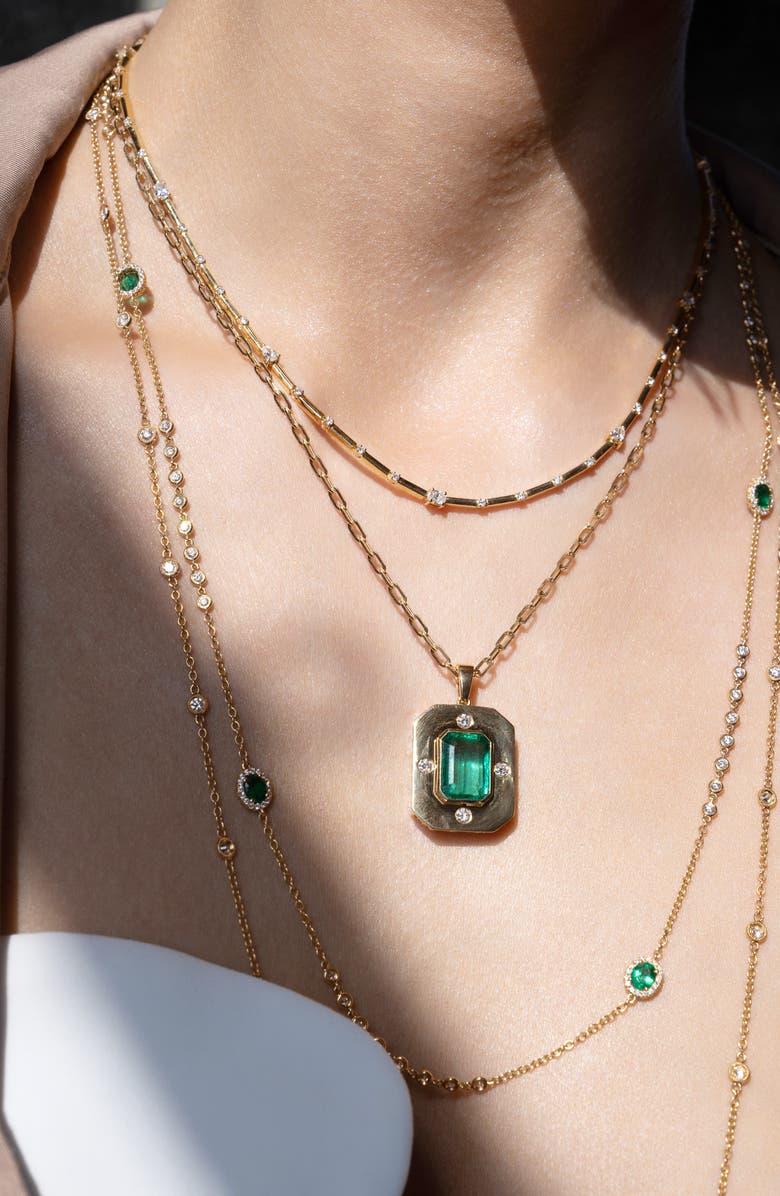 Bony Levy Liora Diamond Station Tennis Necklace, Alternate, color, 18K Yellow Gold