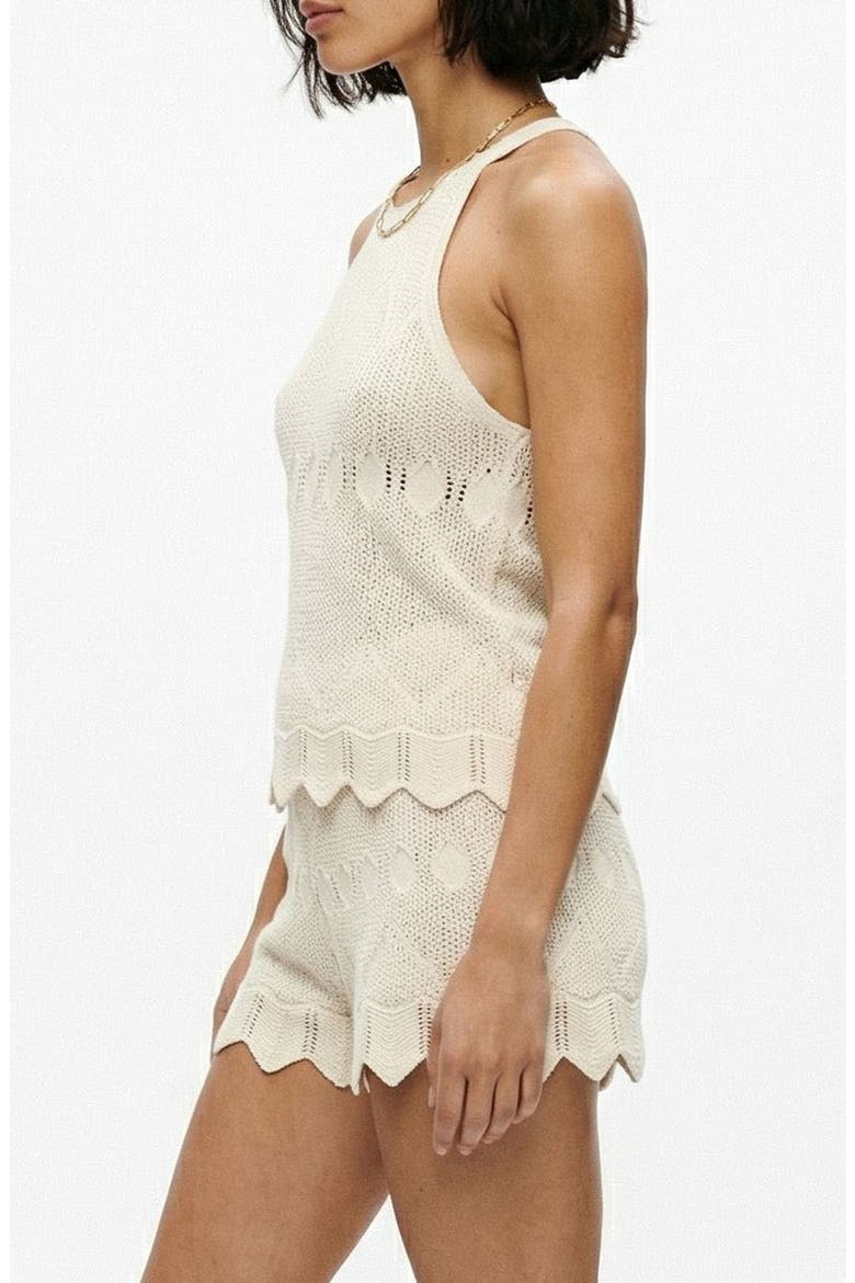 Seashell Sands Pointelle Knit Tank, Alternate, color, BIRCH