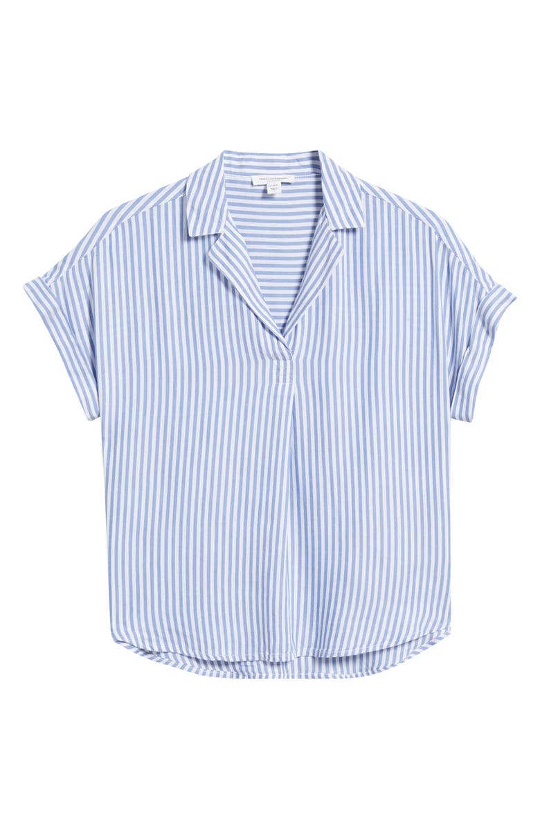 beachlunchlounge Deni Stripe Shirt, Alternate, color, Cape Blue