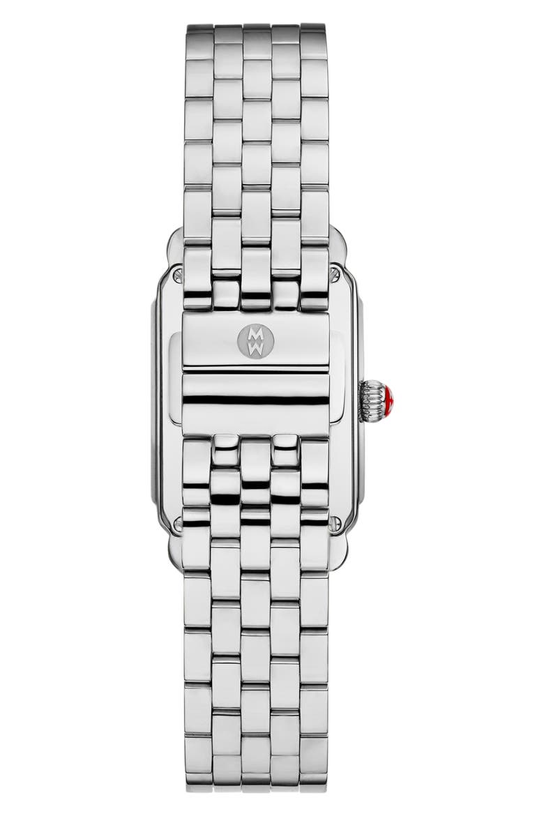 Deco Park Mother-of-Pearl Bracelet Watch, 23mm x 29mm, Alternate, color, SILVER