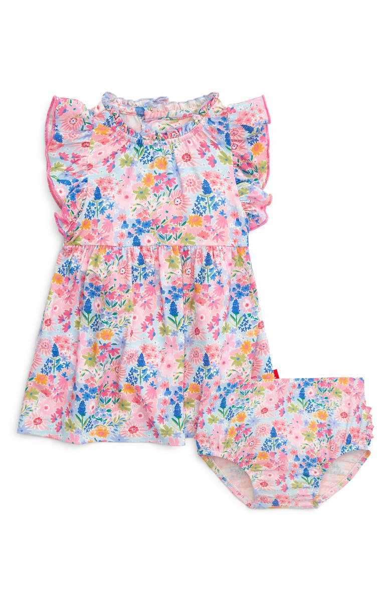 Magnetic Me Lily Ruffle Dress & Bloomers Set, Main, color, 