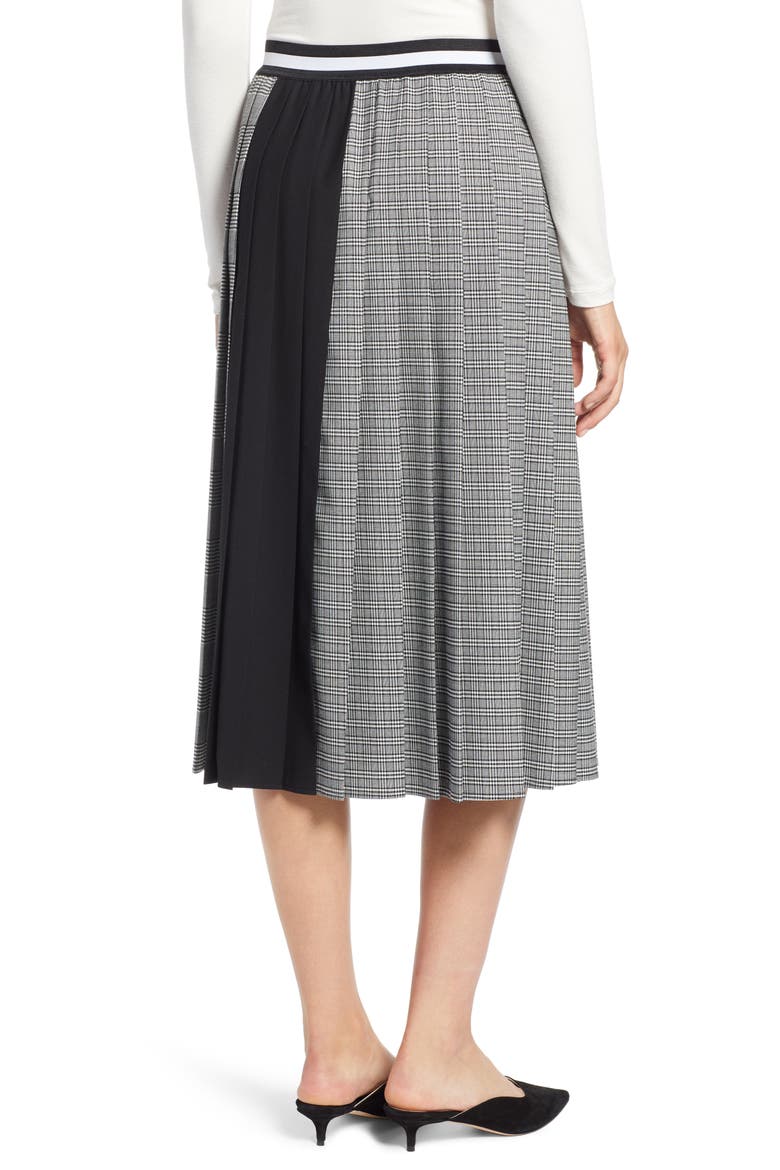 Plaid A-Line Skirt, Alternate, color, BLACK MIXED PLAID