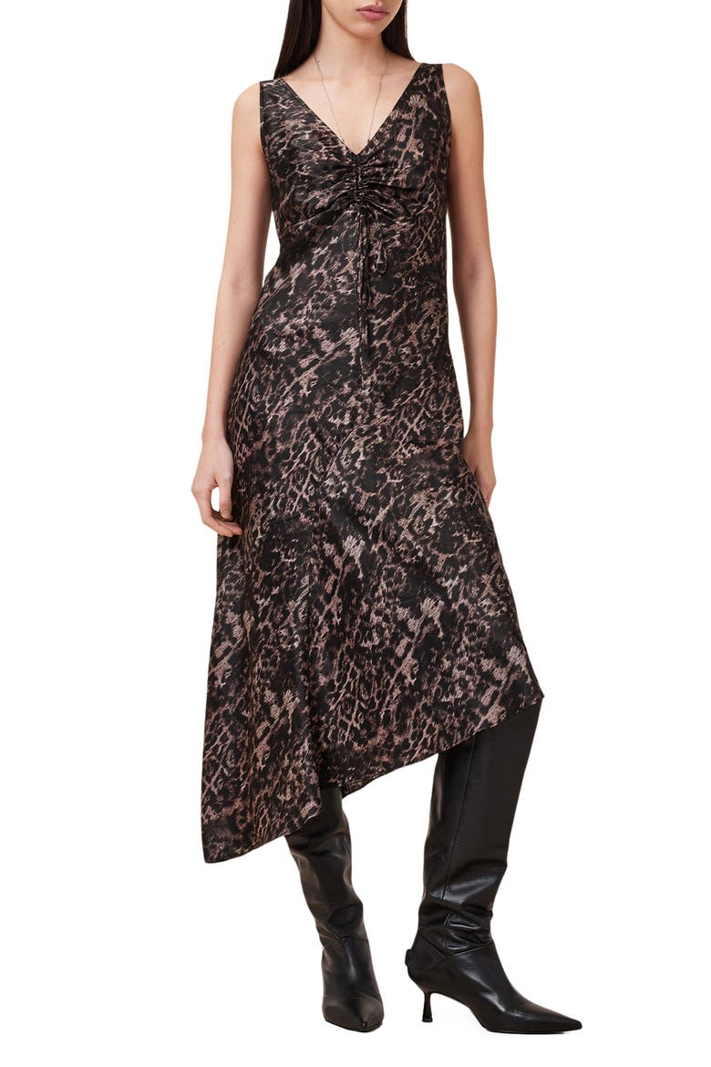 Alexi Print Asymmetric Dress, Main, color, EVIA PALE PINK