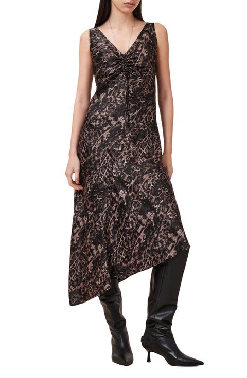 Alexi Print Asymmetric Dress