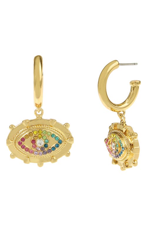 KURT GEIGER KURT GEIGER LONDON EVIL EYE HUGGIE DROP EARRINGS 