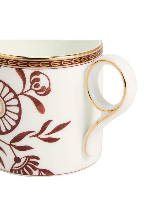 Wedgwood Red Splendor 22k Gold Accent Bone China Mug In Multi