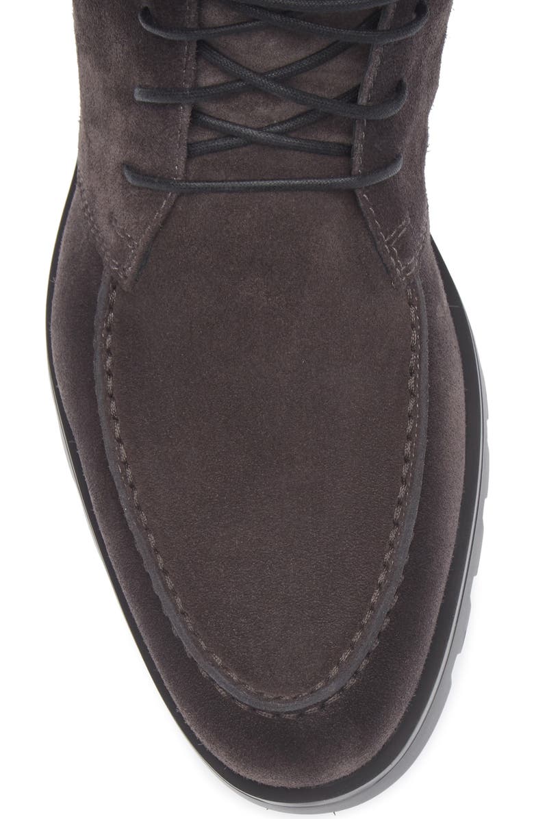 Santoni Genuine Shearling Lace-Up Boot, Alternate, color, Grey