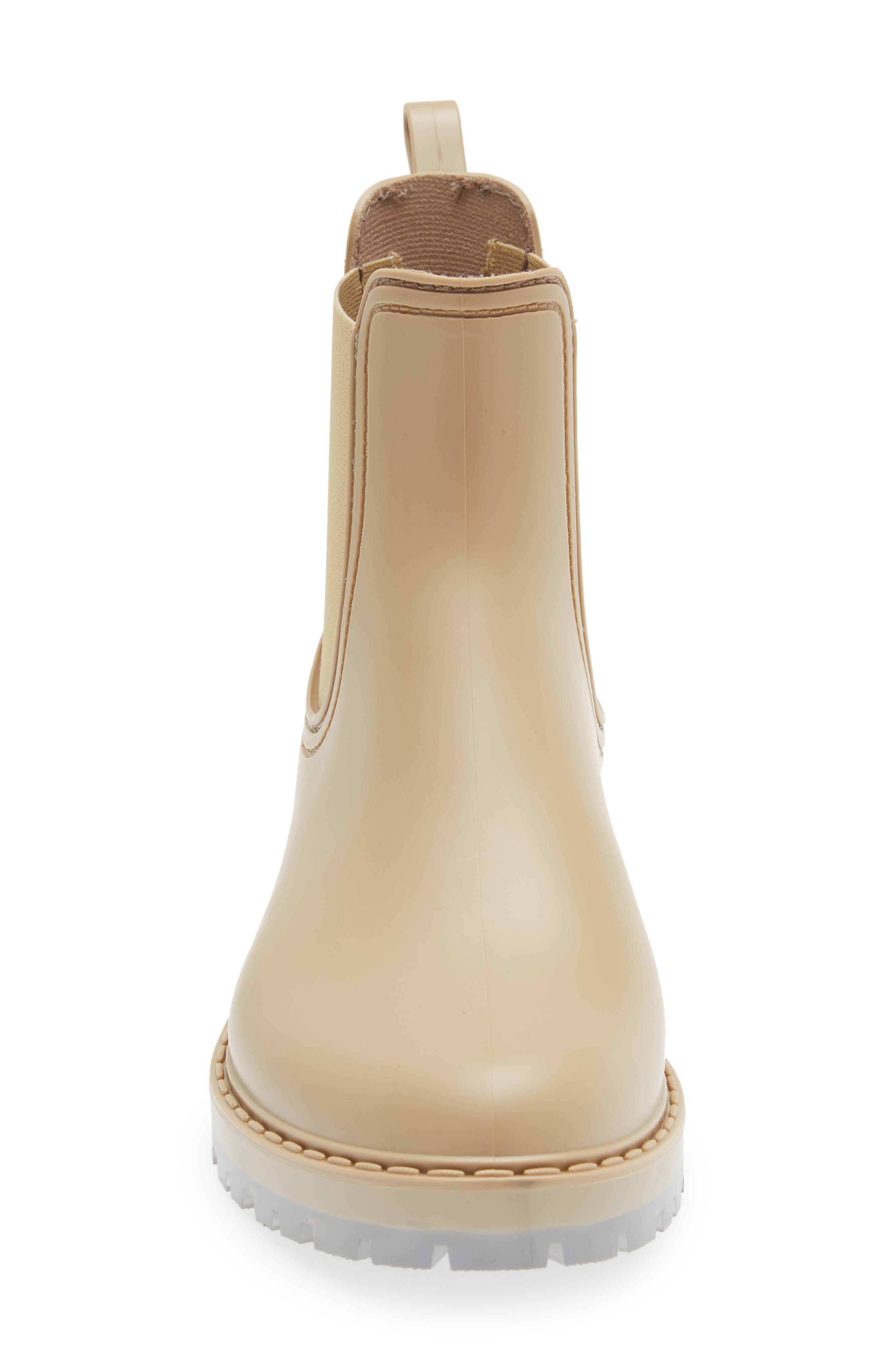 Coney Waterproof Chelsea Rain Boot, Alternate, color, BEIGE