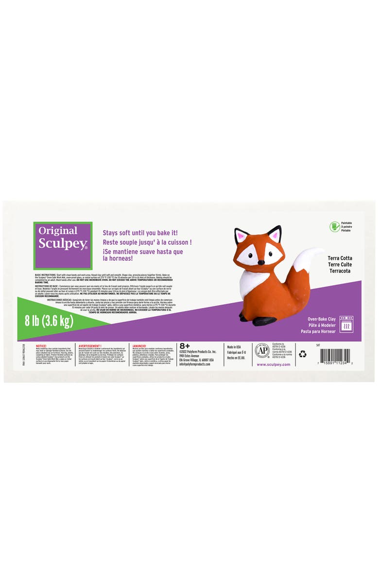 Original Sculpey Terra Cotta, 8 lb Polymer Oven Bake Clay, Main, color, Multicolored