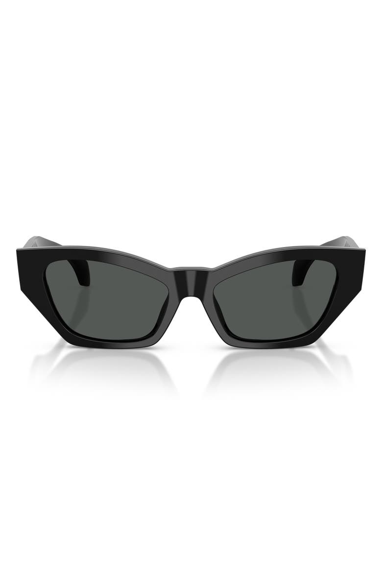 Versace 53mm Cat Eye Sunglasses, Main, color, Black / Dark Grey