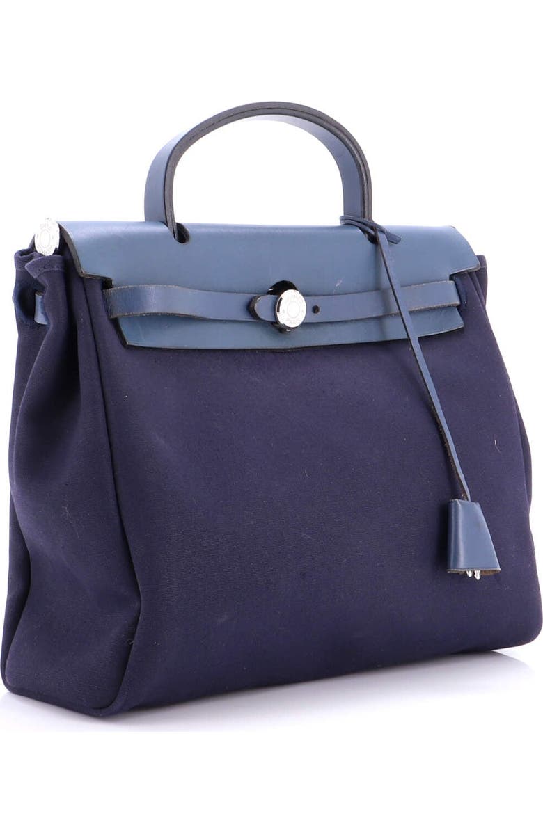 Pre-Owned Hermes Herbag Toile and Leather PM, Alternate, color, Bleu Indigo