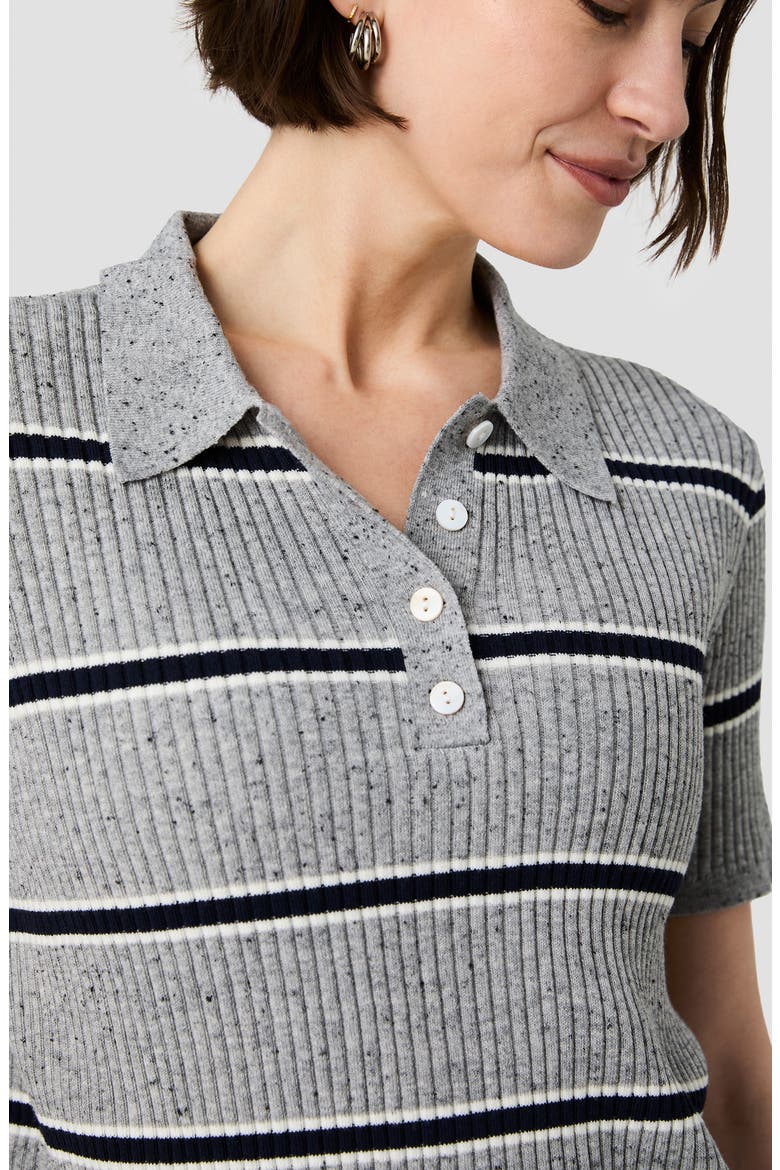 Mason Varsity Stripe Polo, Alternate, color, MEDIUM GREY MELANGE