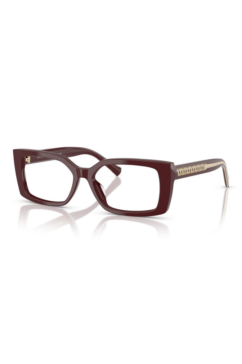 52mm Rectangular Optical Glasses, Alternate, color, BURGUNDY/ DEMO LENS