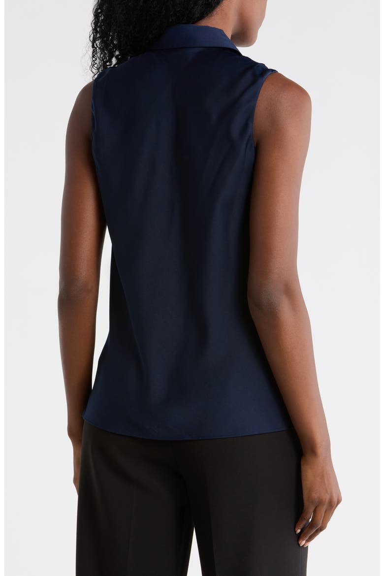 Sleeveless Button-Up Shirt, Alternate, color, NAVY