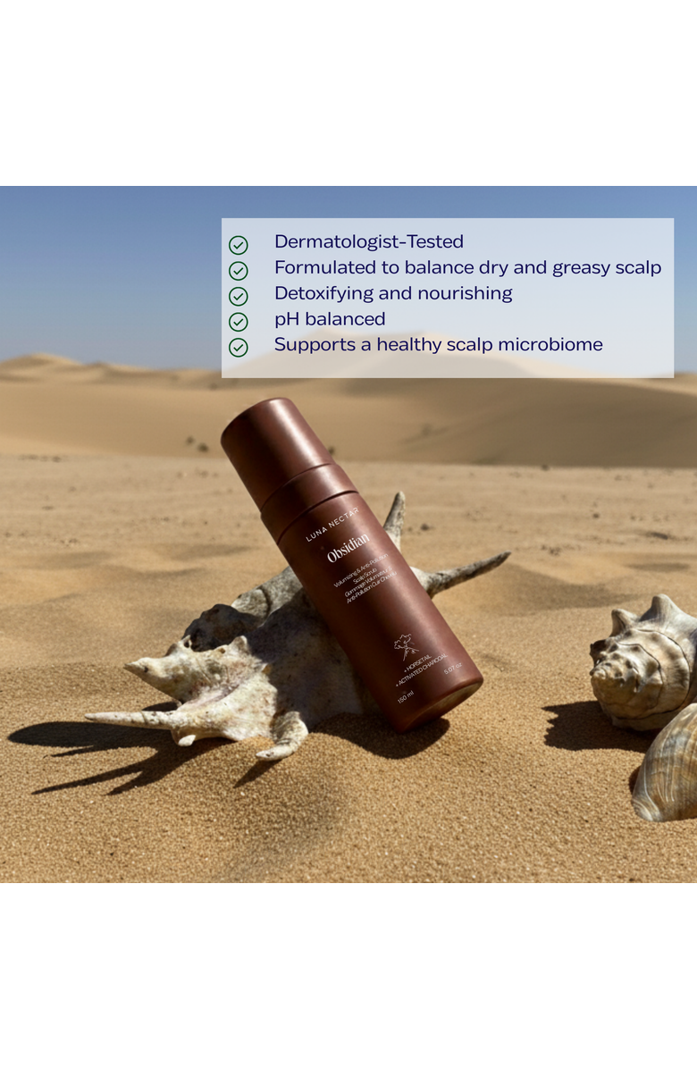 Luna Nectar Obsidian Volumizing & Anti-Pollution Scalp Scrub, Alternate, color, White