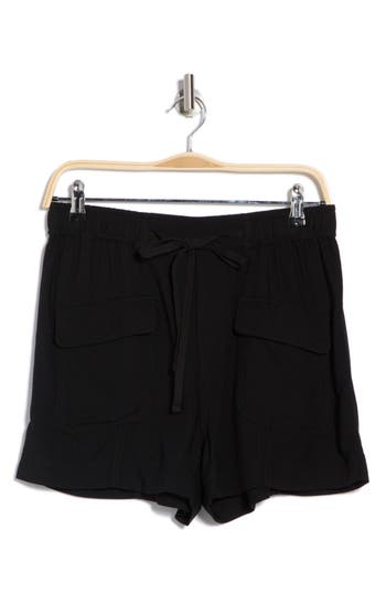 Shop Melrose And Market Drawstring Cargo Shorts In Black