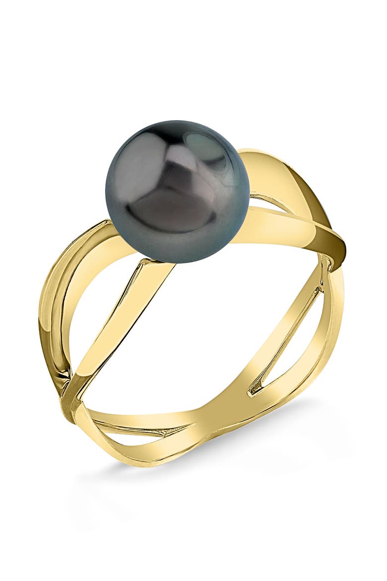 Tahitian South Sea Pearl Lana Ring, Main, color, Yellow Gold