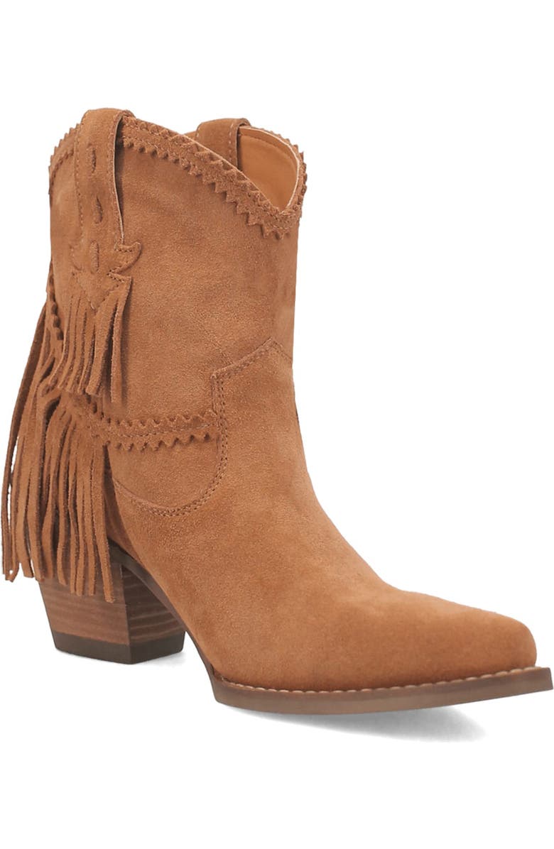 Dingo Fandango Fringe Western Boot, Main, color, Camel