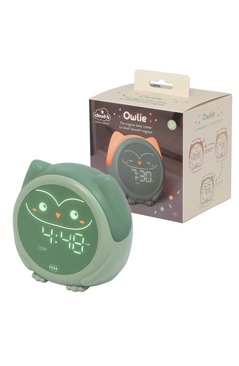 Cloud B Owlie - The Magical Sleep Trainer & Toddler Alarm Clock with Nightlight, Main, color, Green