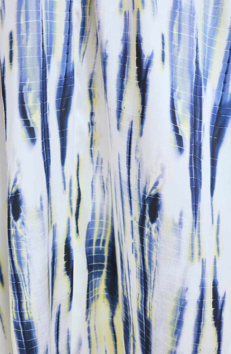 DKNY Tie Dye Halter Neck Satin Maxi Dress, Alternate, color,