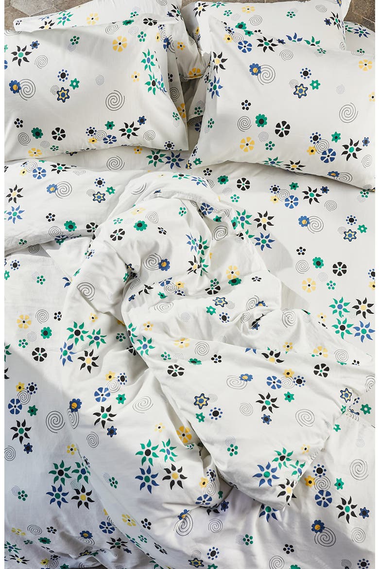 Flower Duvet Cover & Shams Set, Alternate, color, WHITE MULTI