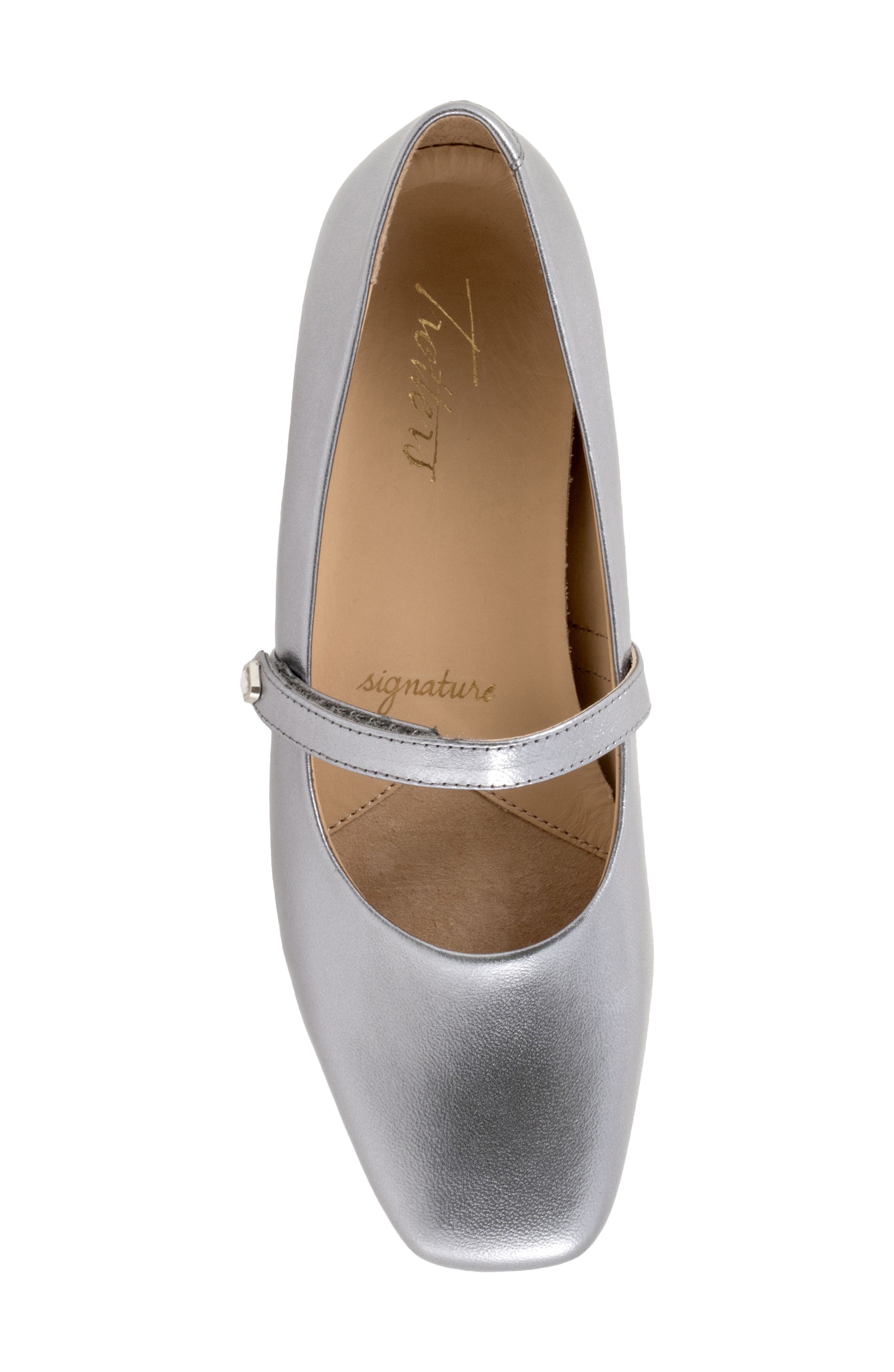 Trotters Hazel Mary Jane Flat - Multiple Widths Available, Alternate, color, Pewter