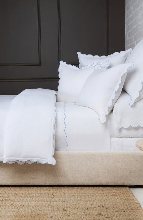 Pom Pom At Home Kelly Linen Duvet Cover In White