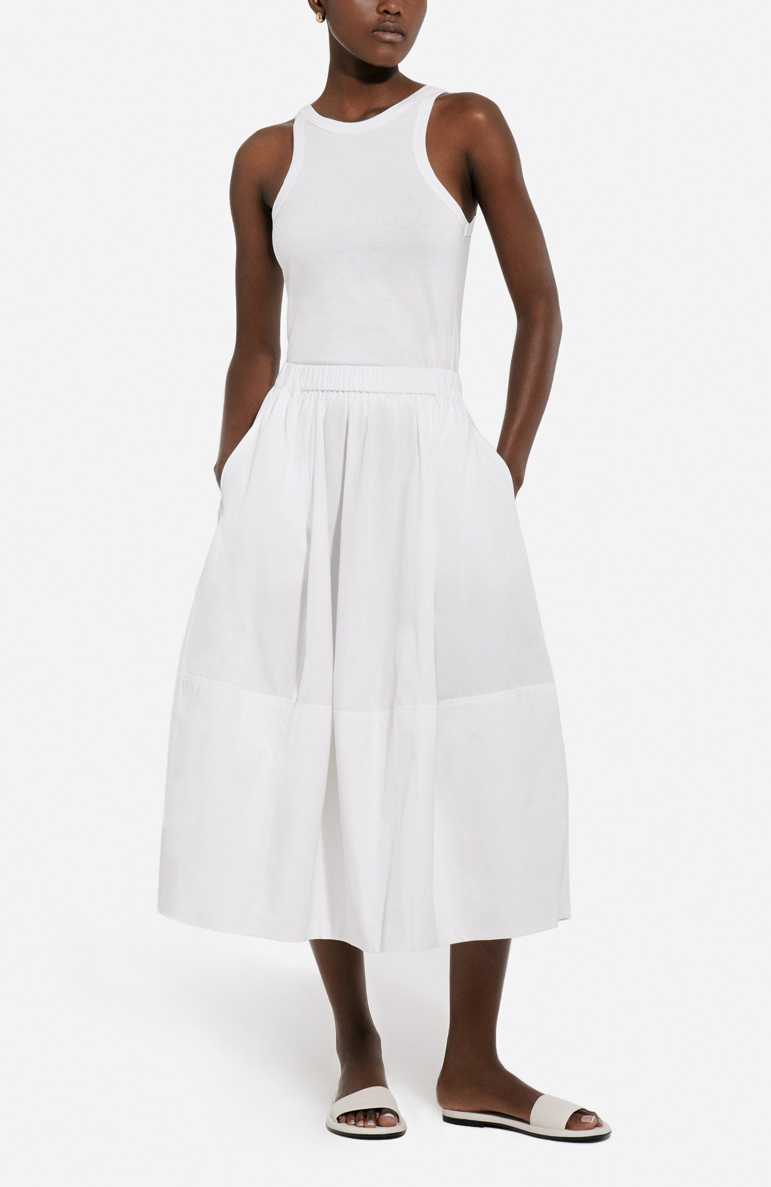 Full Skirt in Cotton Poplin - image 3