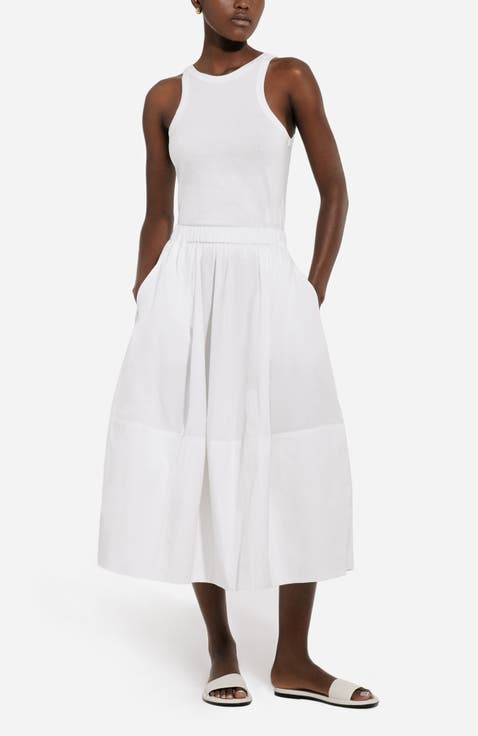 Full Skirt in Cotton Poplin