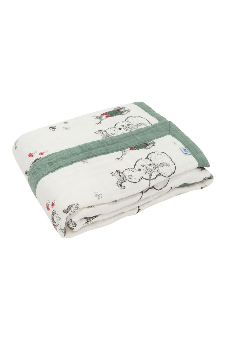Cotton Muslin Baby Quilt, Alternate, color, SNOW DAY