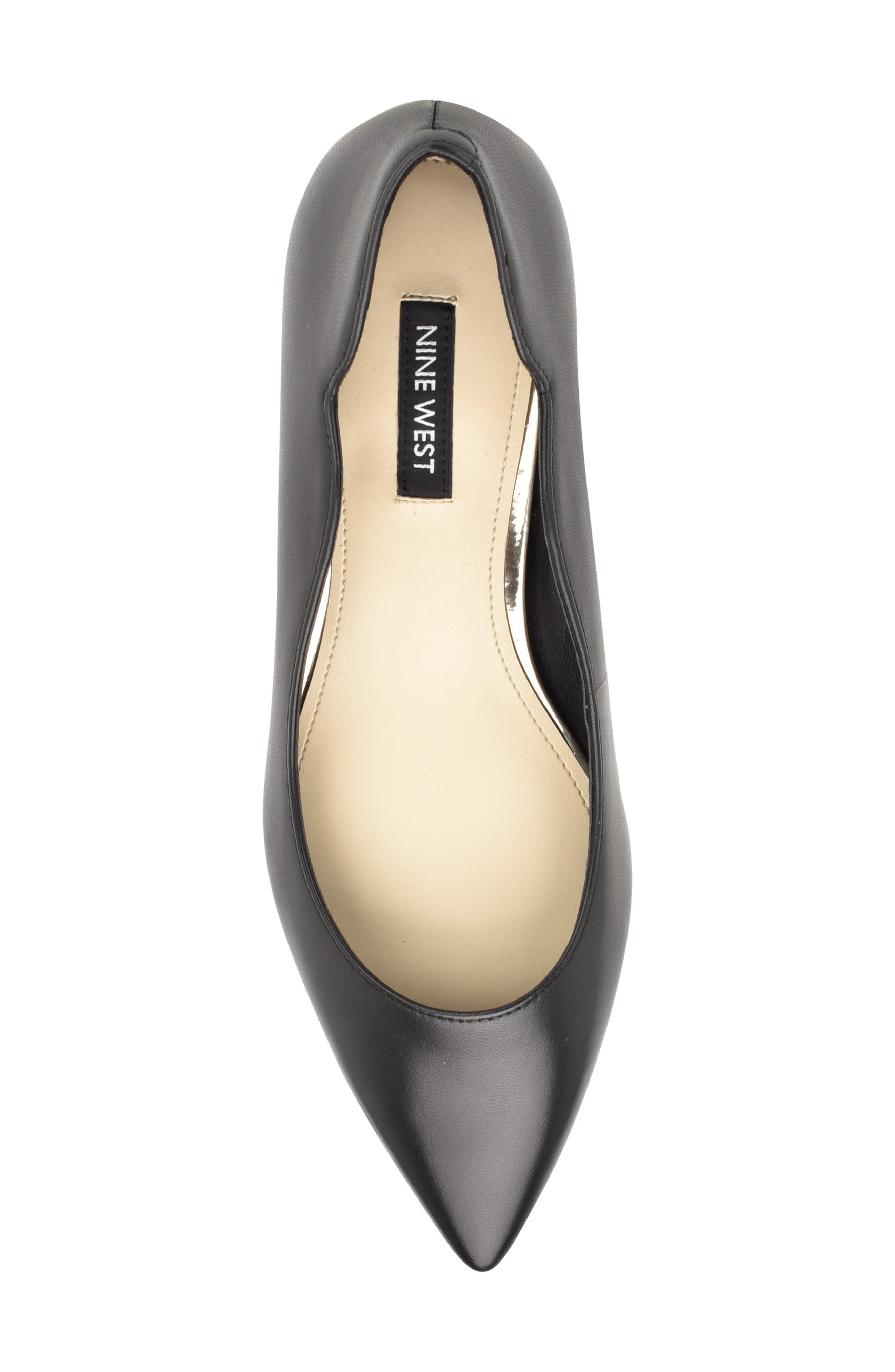 Nine West Lovlady Pointed Toe Flat, Alternate, color, Black