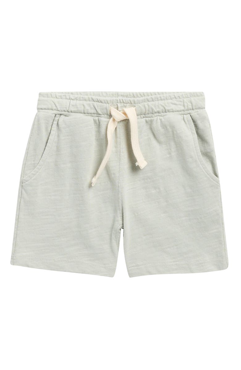Rylee + Cru Sam Slub Cotton Shorts, Main, color, Seafoam