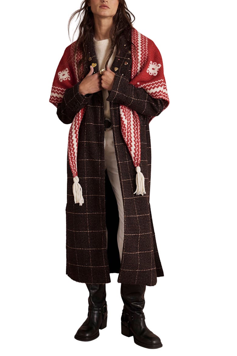 Over the Coat Shawl, Alternate, color, RED