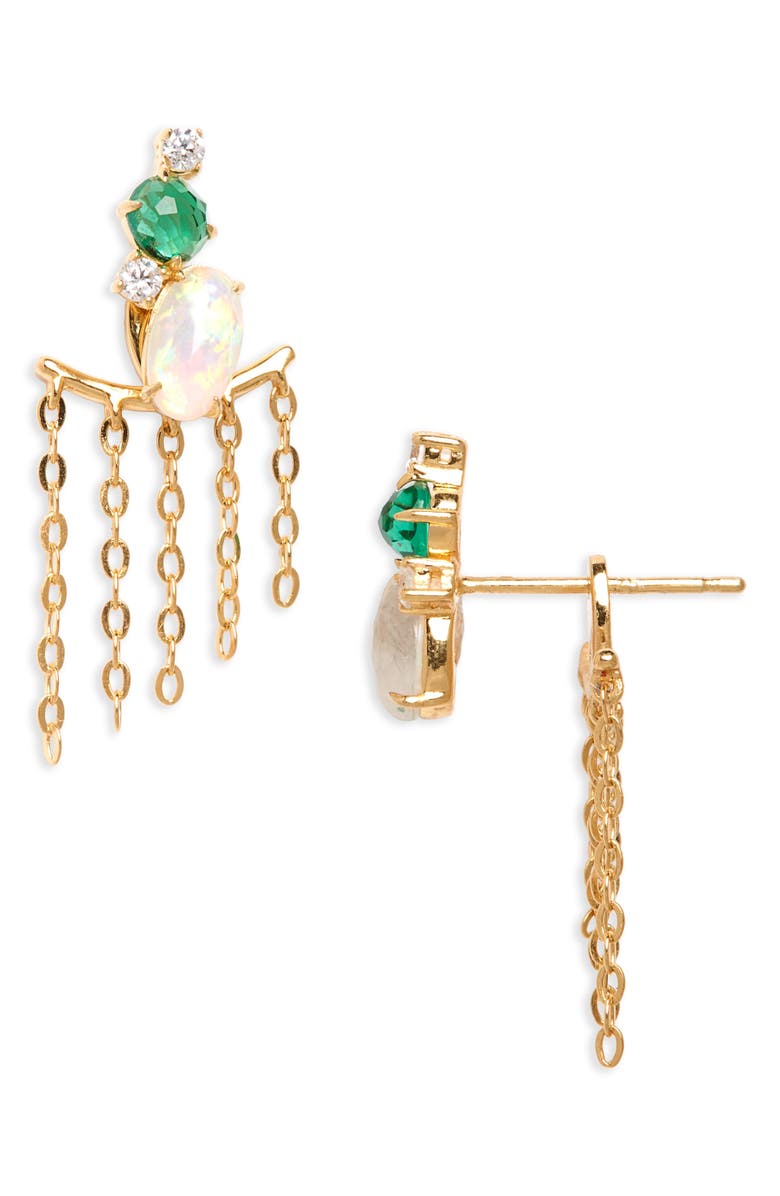 Nadri Fizzy Drop Back Earrings, Main, color, 